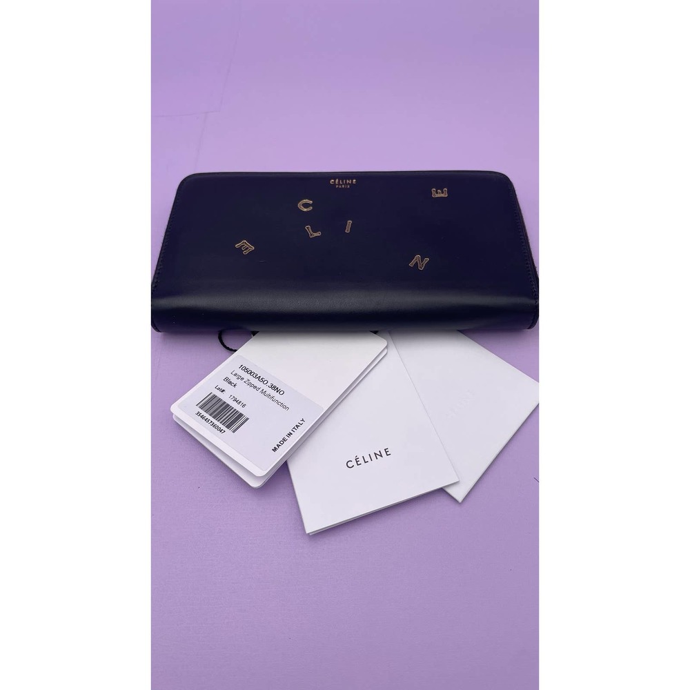 Celine Black Leather “ABC” Wallet - Picture 5 of 9